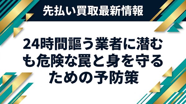 24時間謳う業者に潜む危険な罠と身を守るための予防策
