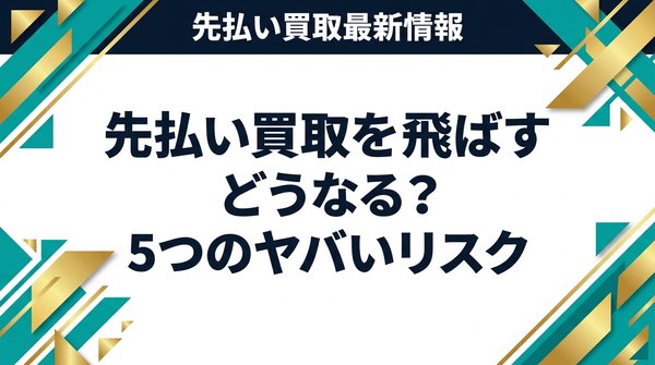先払い買取を飛ばすとどうなる？5つのヤバいリスク